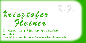 krisztofer fleiner business card